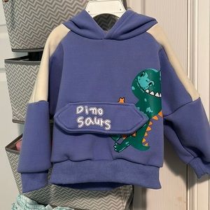 Little Boys Dinosaur Hoodies Cotton Zipper Jackets Kids Sport Spring Sweatshirts for Toddler Boy Clothes 1-6 T